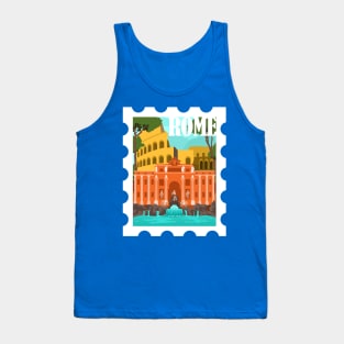 ROME - Italy traveling city view art postmark Tank Top